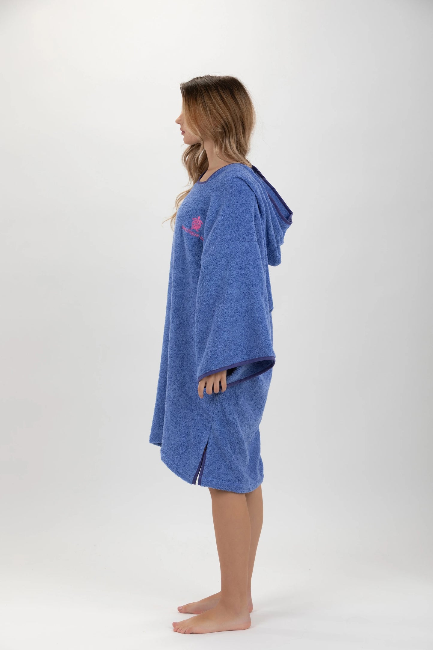 Surf Poncho Purple - One Size - Cotton - with sleeves