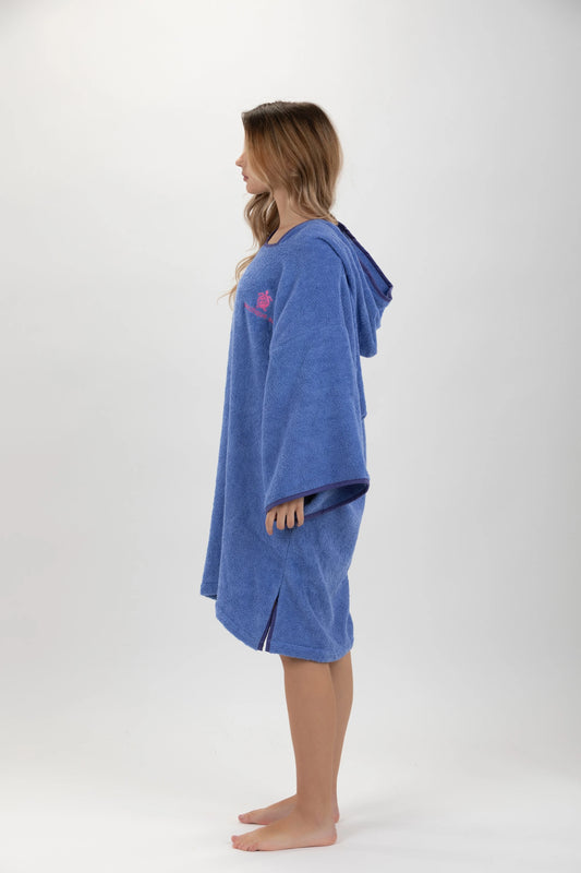 Poncho de surf morado - Talla única - Algodón - con mangas