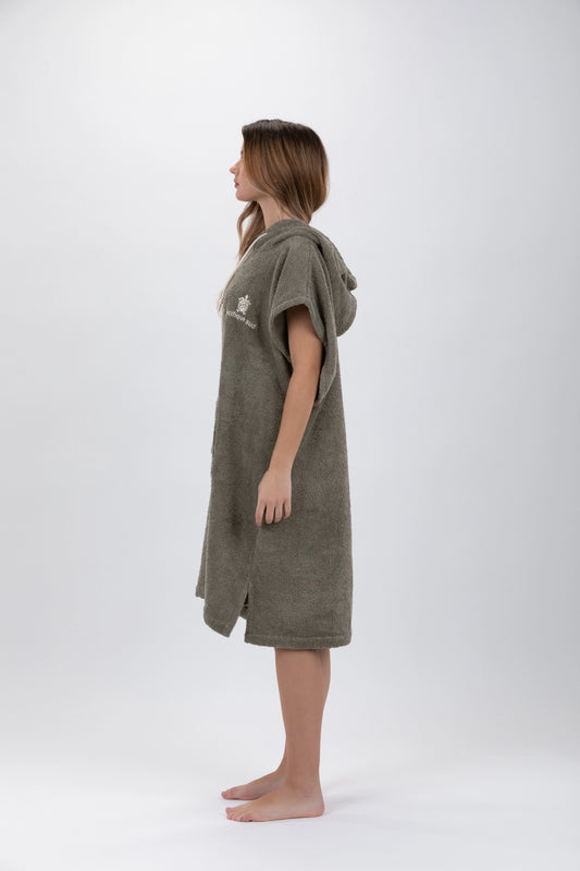 Poncho Surf Verde - Taglia Media - Cotone - senza maniche