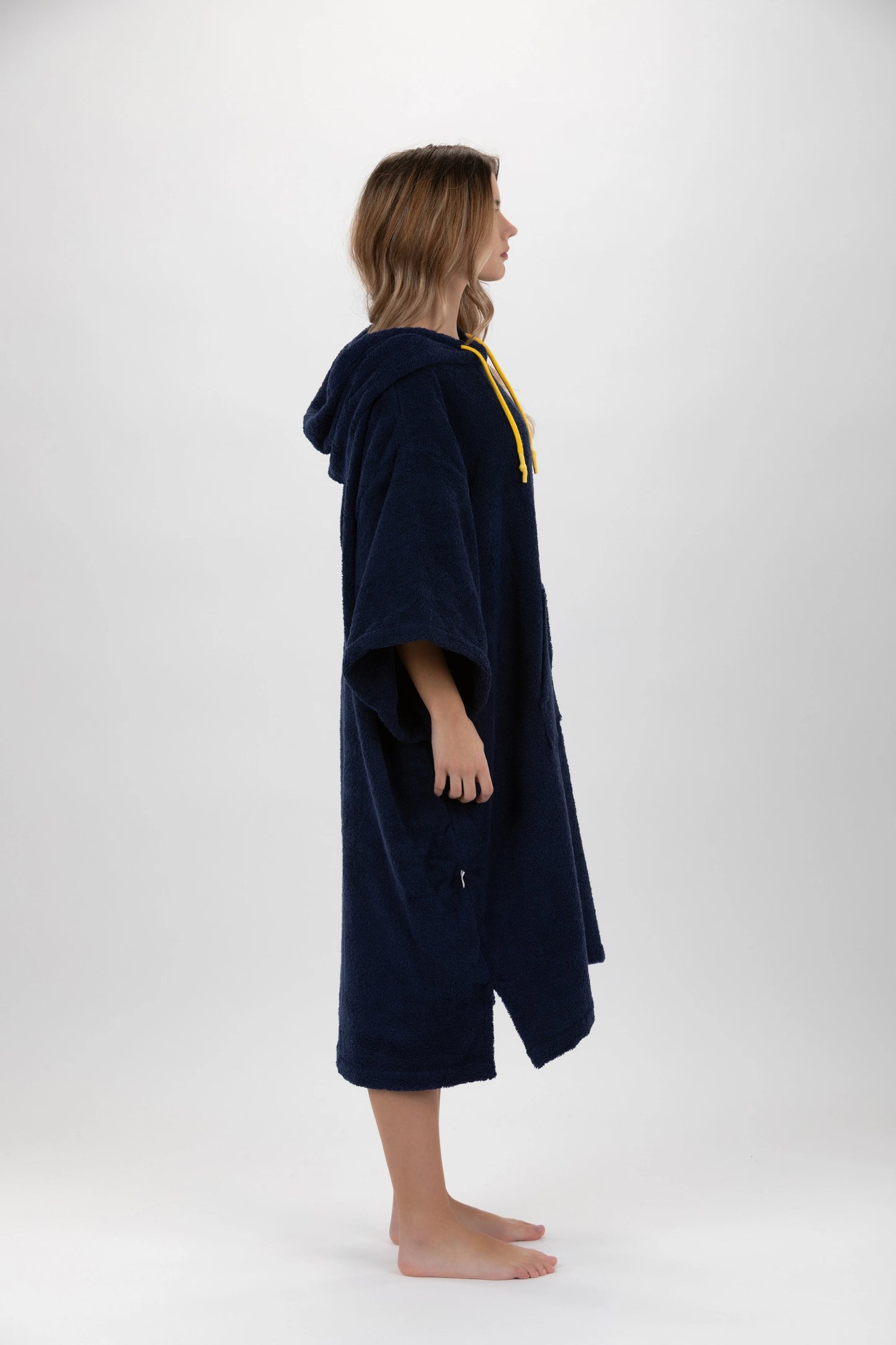 Poncho Surf Dunkelblau - Einheitsgröße - Baumwolle - mit Ärmeln