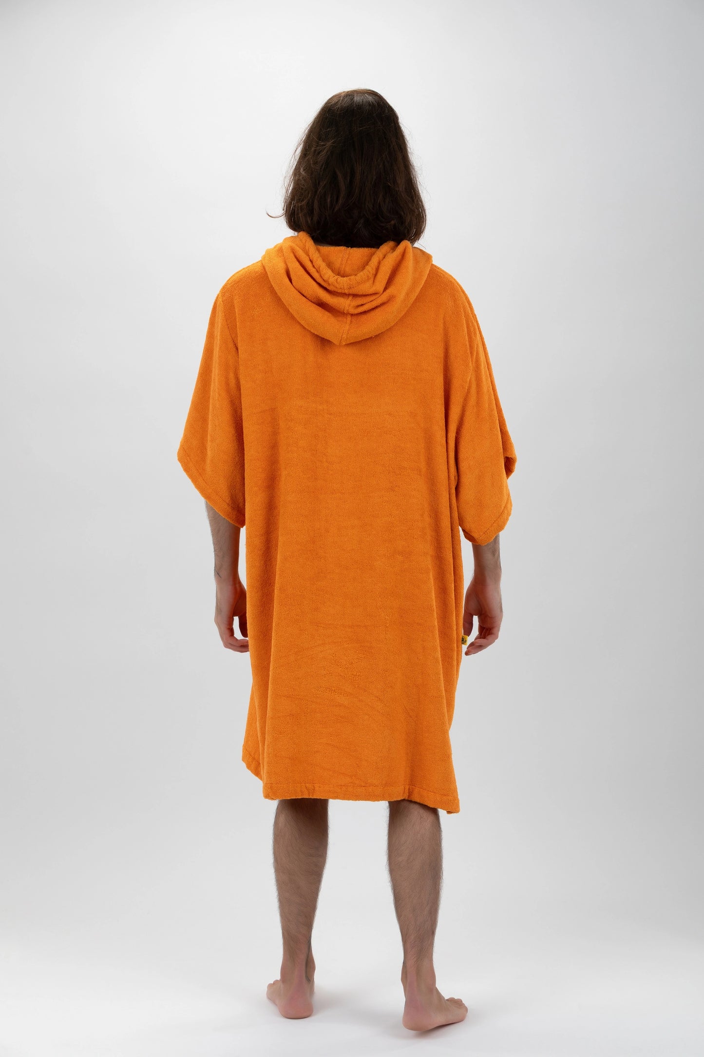 Poncho Surf Orange - Einheitsgröße - Tencel - Mit Ärmeln