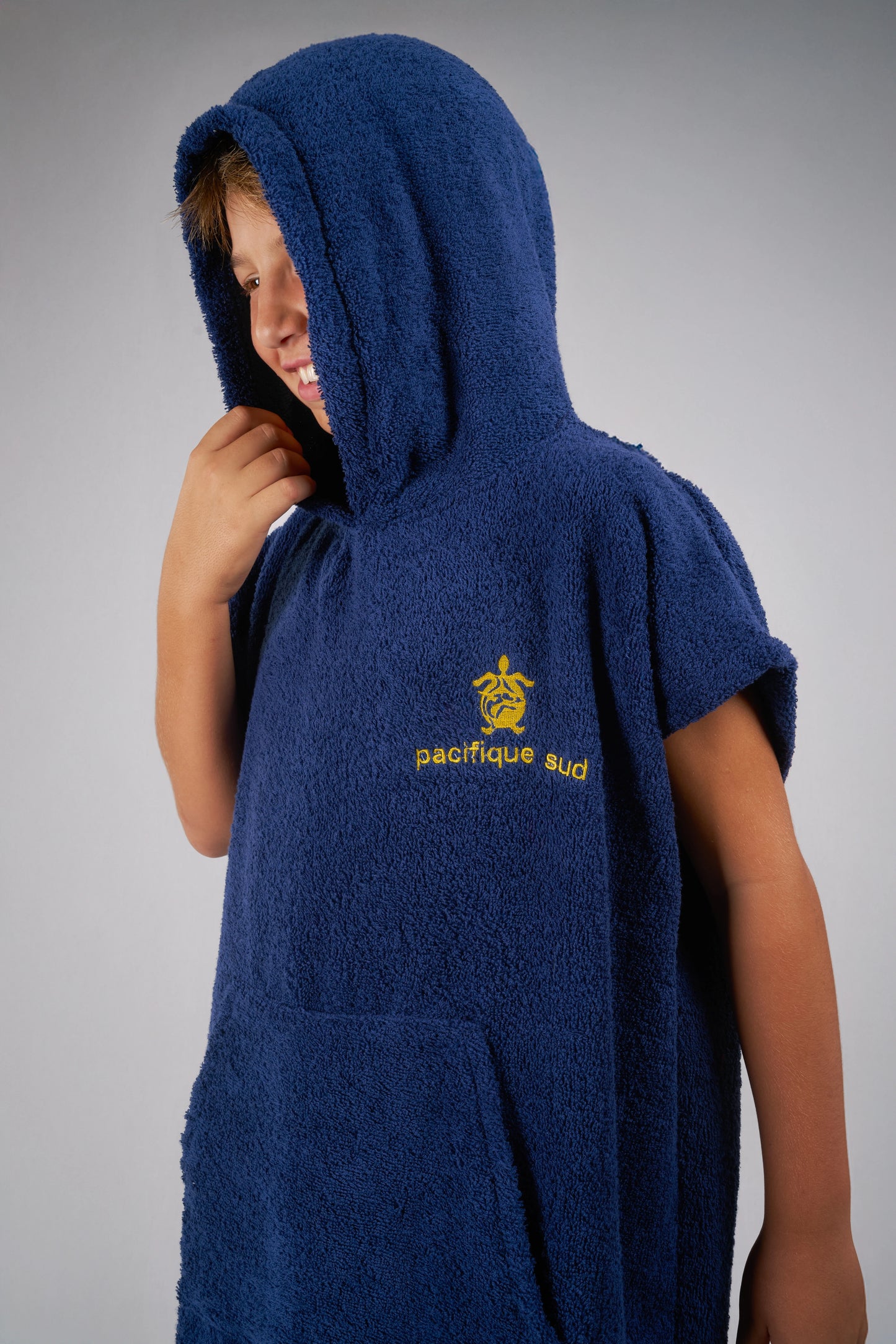 Poncho Surf Kids - Azul - Algodão - Sem Mangas