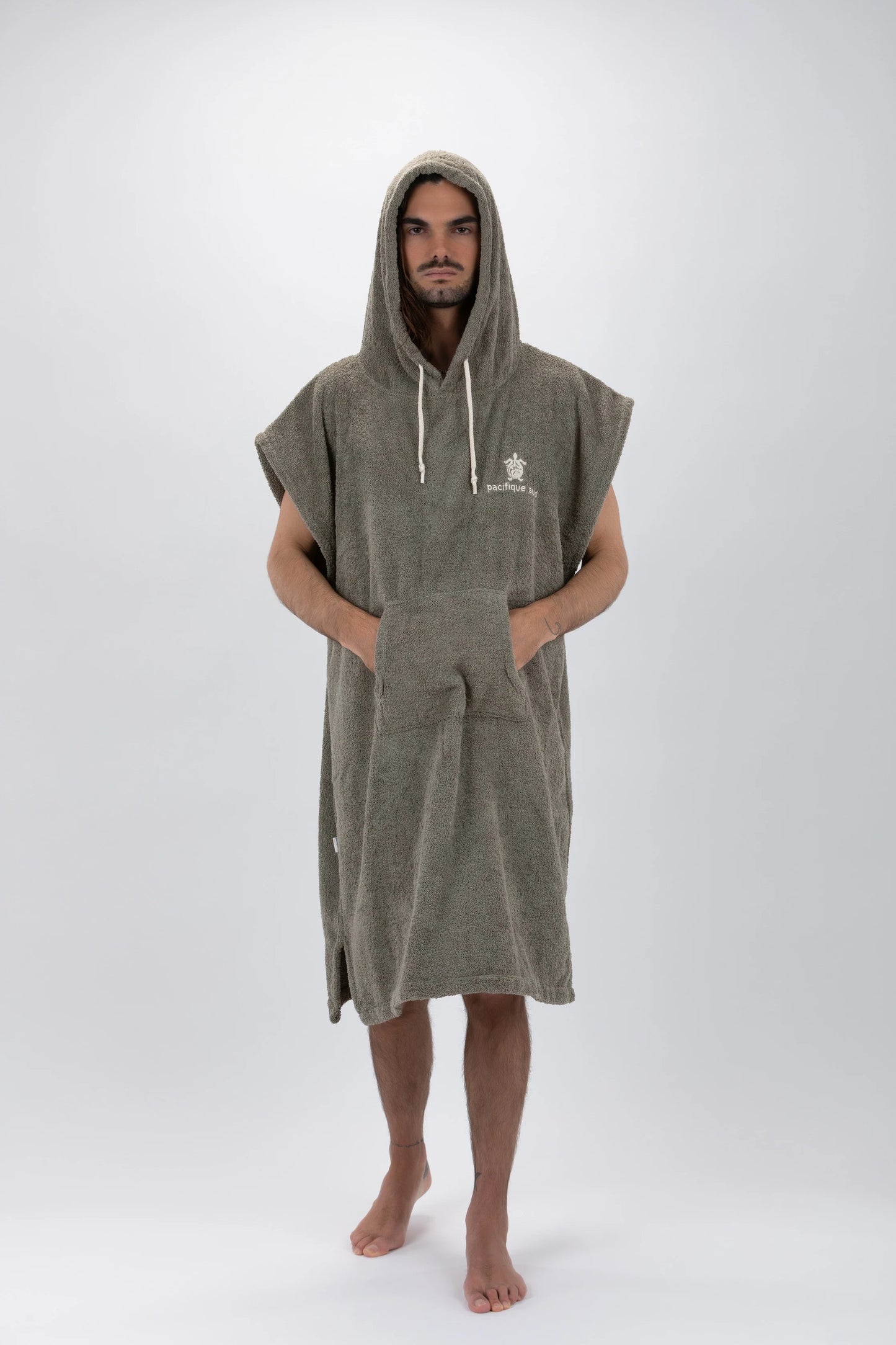 Poncho Surf Grün - Größe Large - Baumwolle - ohne Ärmel