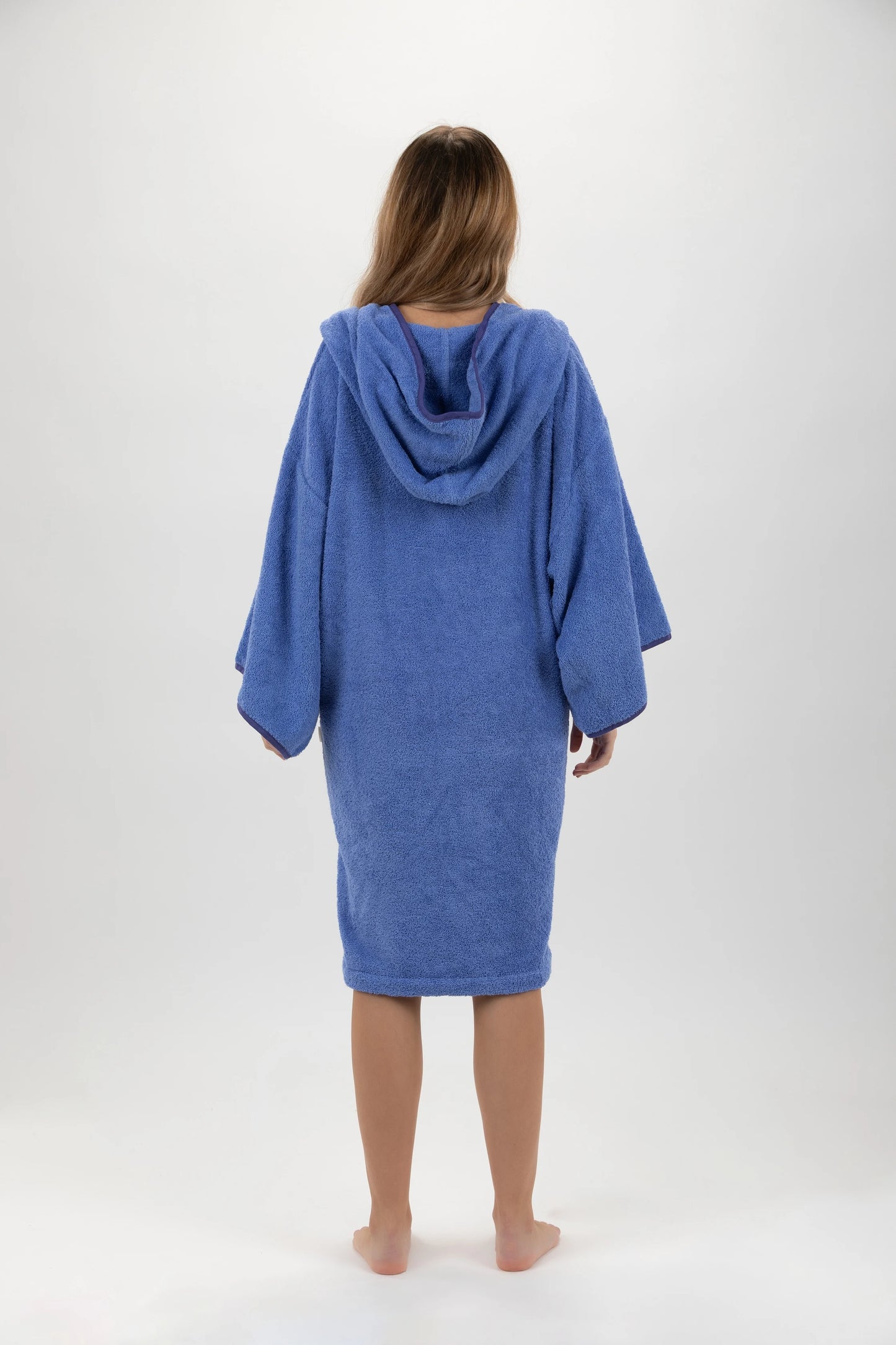 Surf Poncho Purple - One Size - Cotton - with sleeves