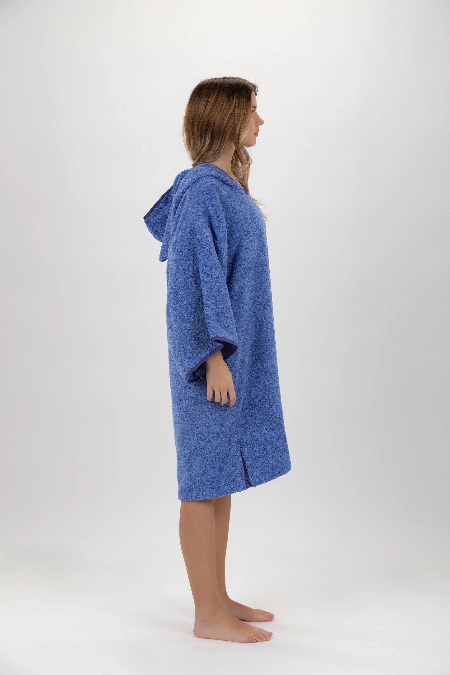 Surf Poncho Purple - One Size - Cotton - with sleeves