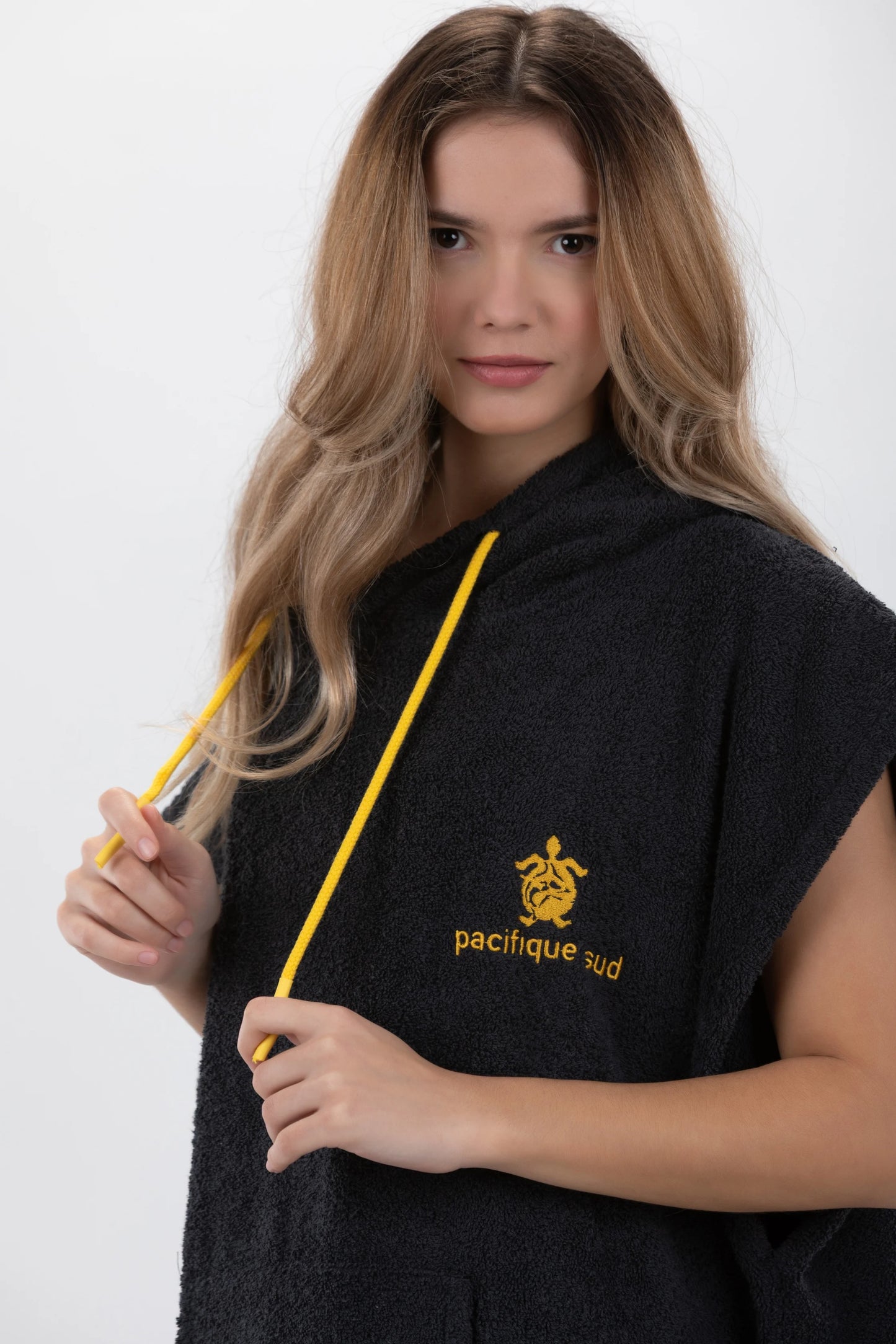 Poncho Surf Dunkelgrau - Größe M - Baumwolle - Ärmellos