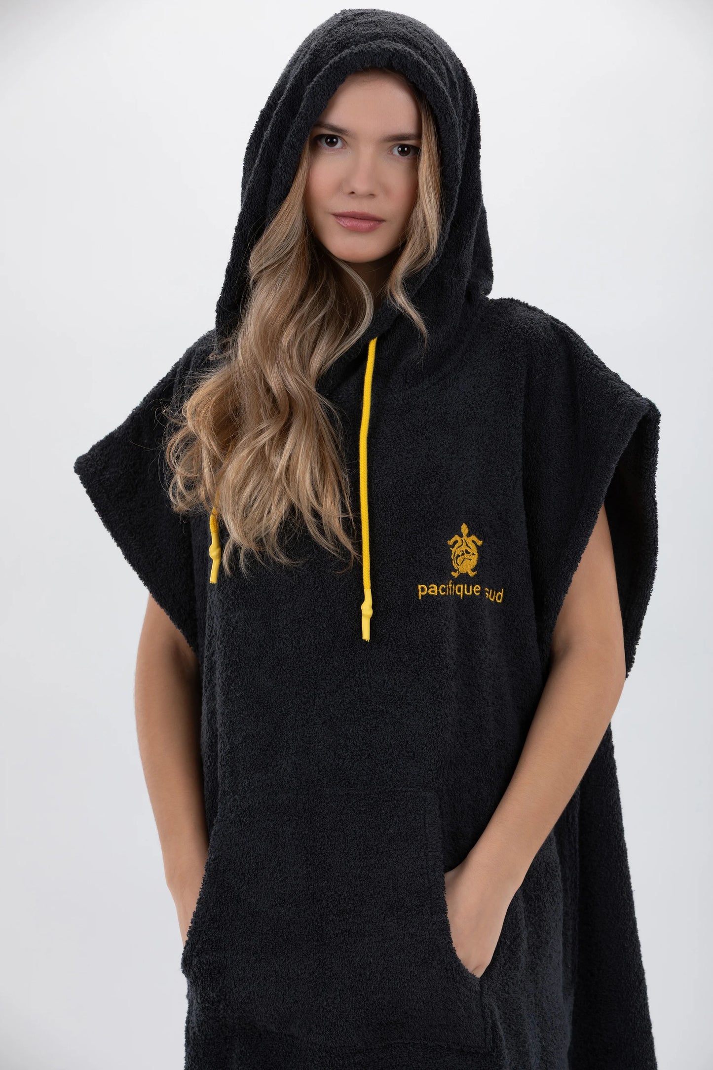Poncho Surf Dunkelgrau - Größe M - Baumwolle - Ärmellos