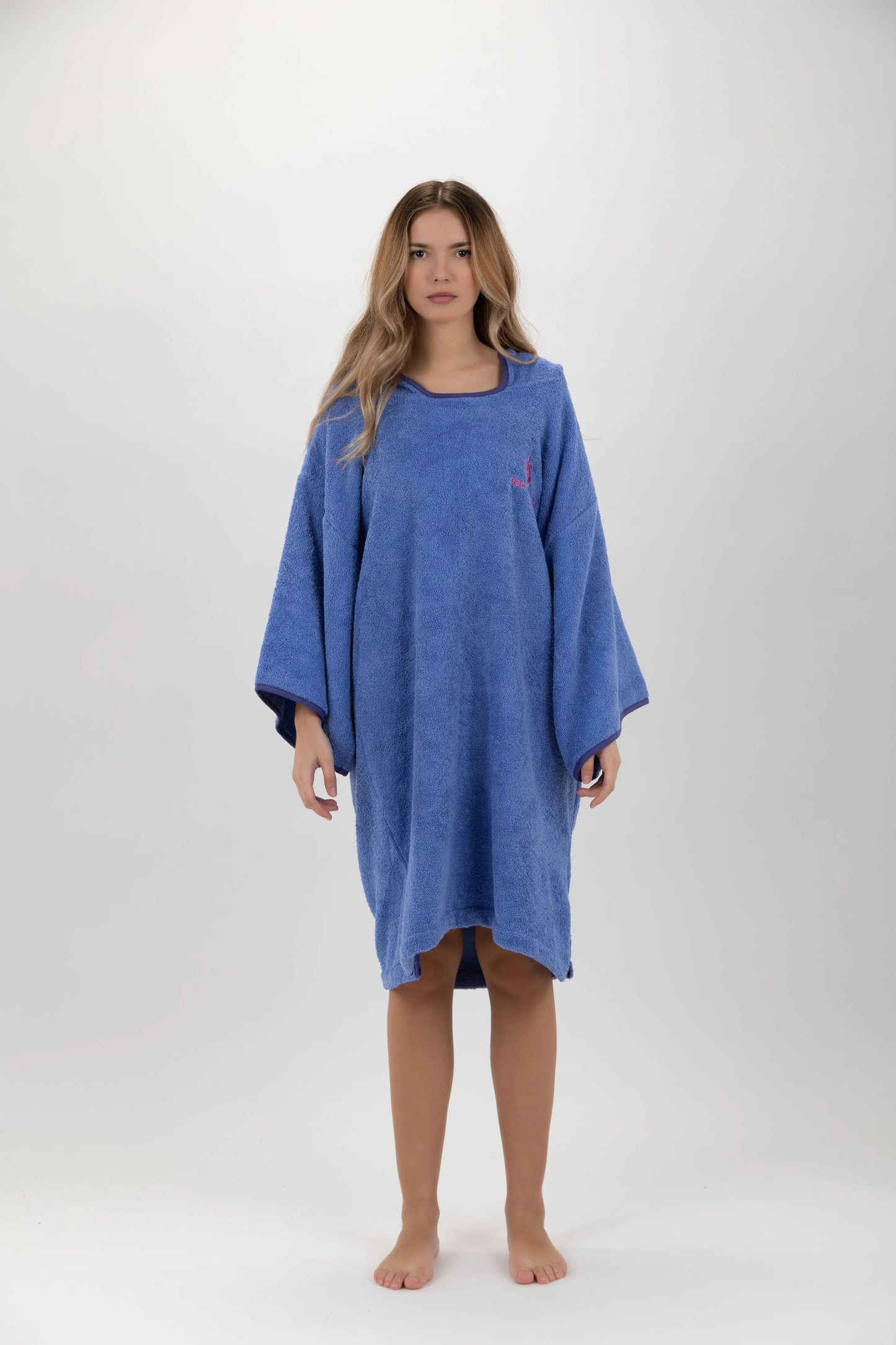Surf Poncho Purple - One Size - Cotton - with sleeves