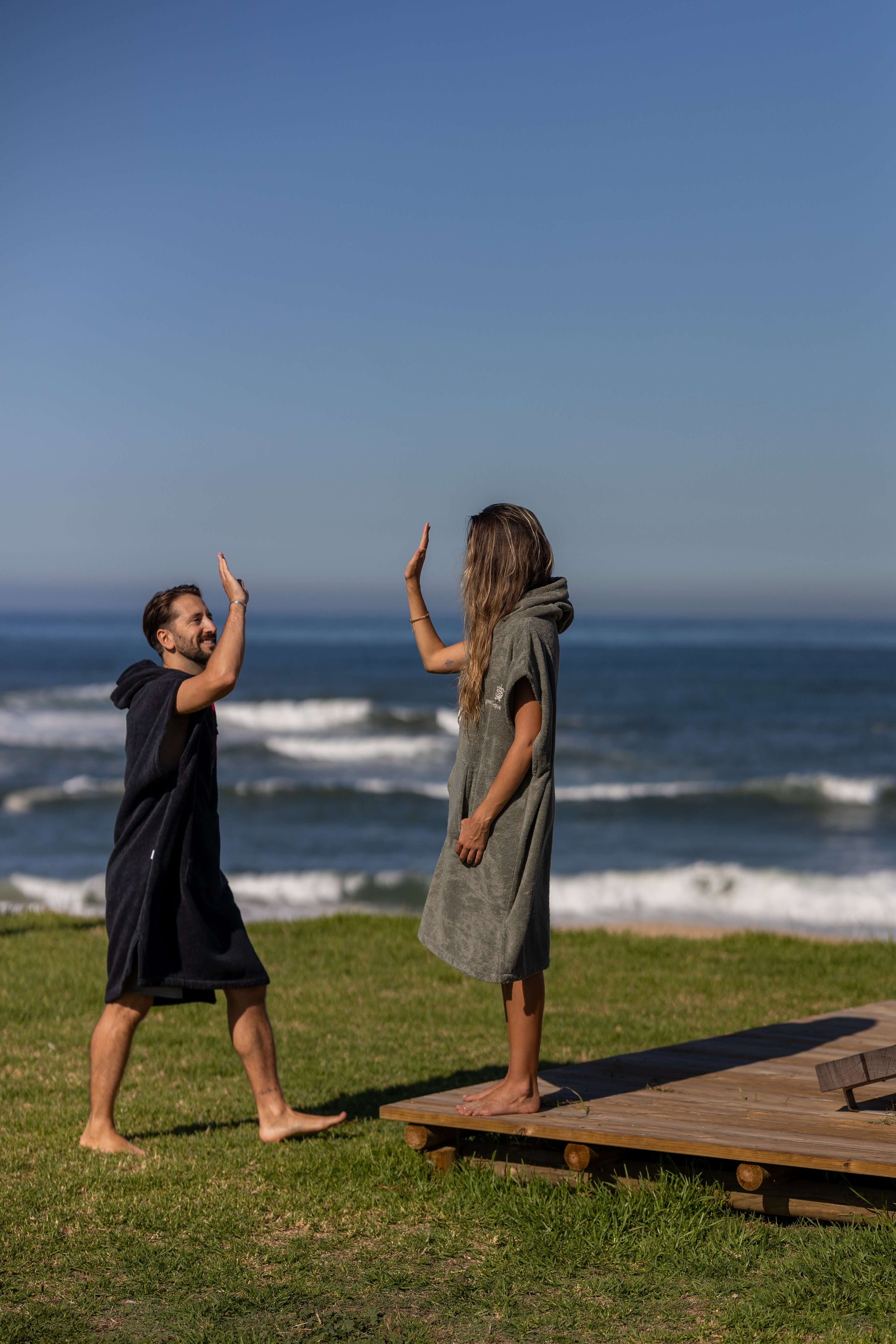 Surf Poncho Baumwolle - Handtuchrobe Mit Kapuze Für Strand & Pool