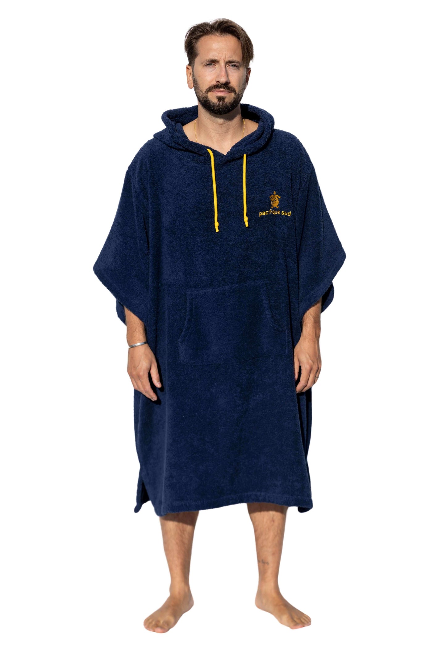 Poncho Surf Azul Marinho, Algodão