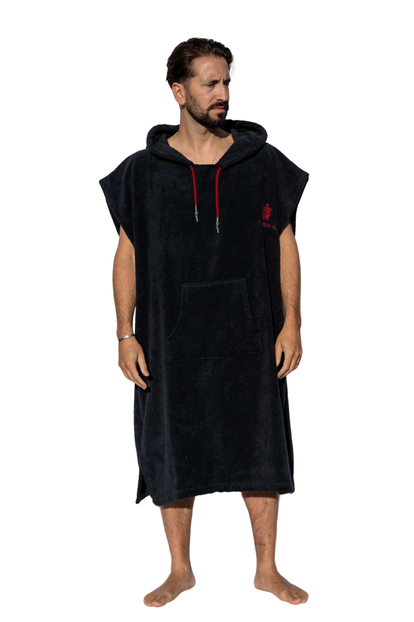  Poncho Surf Cinza Escuro sem mangas
