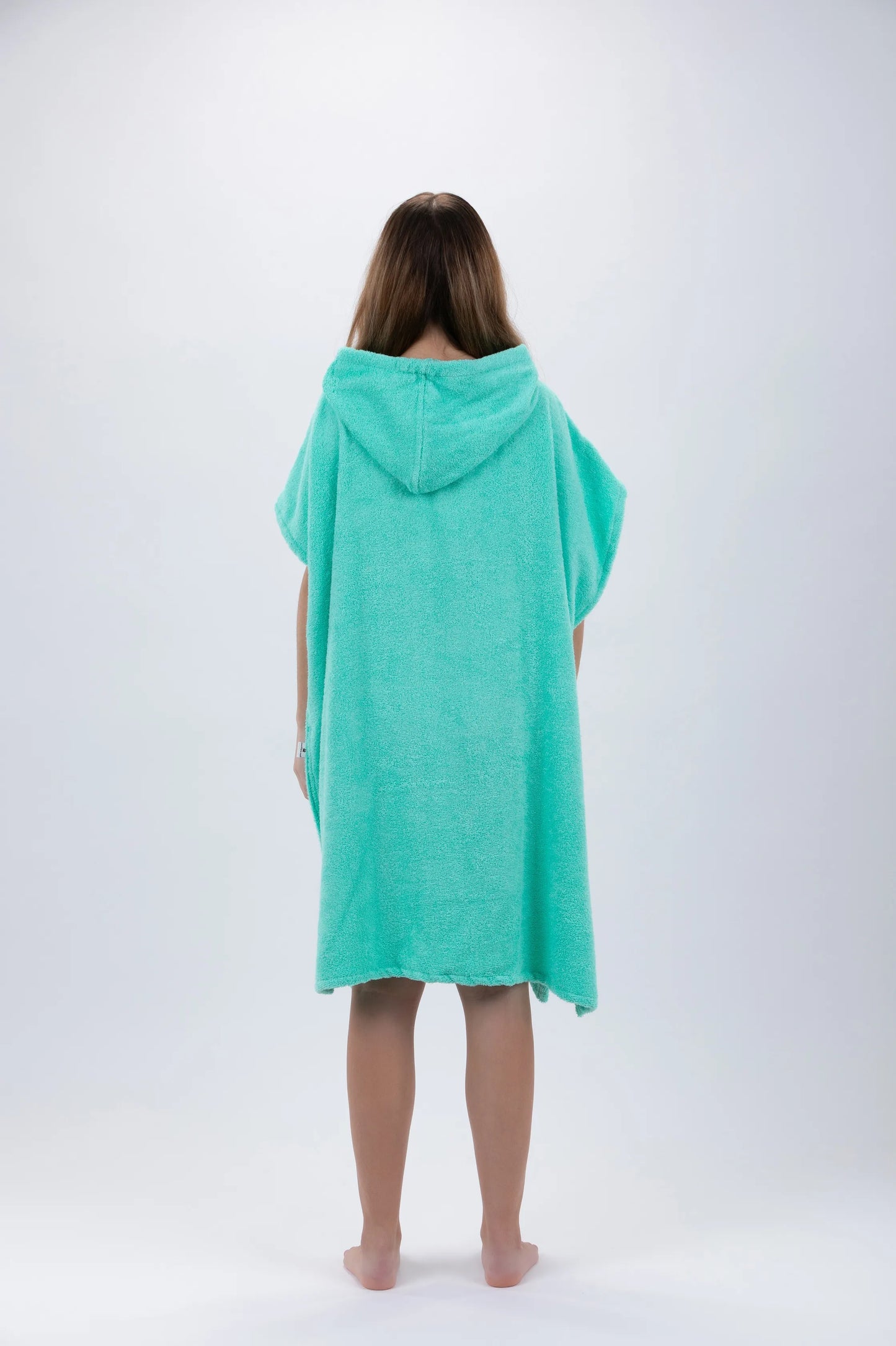 Poncho Surf Verde - Talla Única - Algodón - Sin mangas - Con Cierre Zip