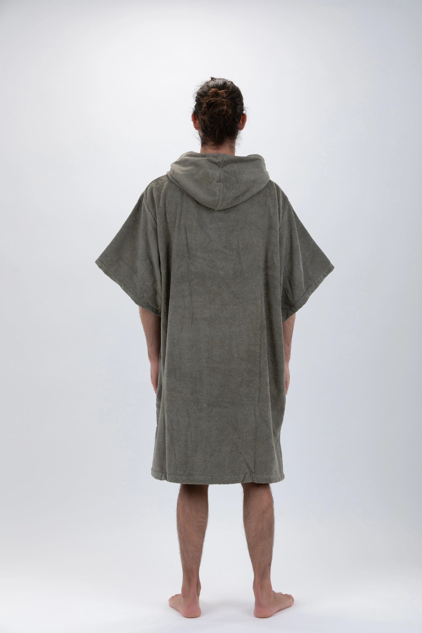 Green Surf Poncho - One Size - Cotton - with sleeves