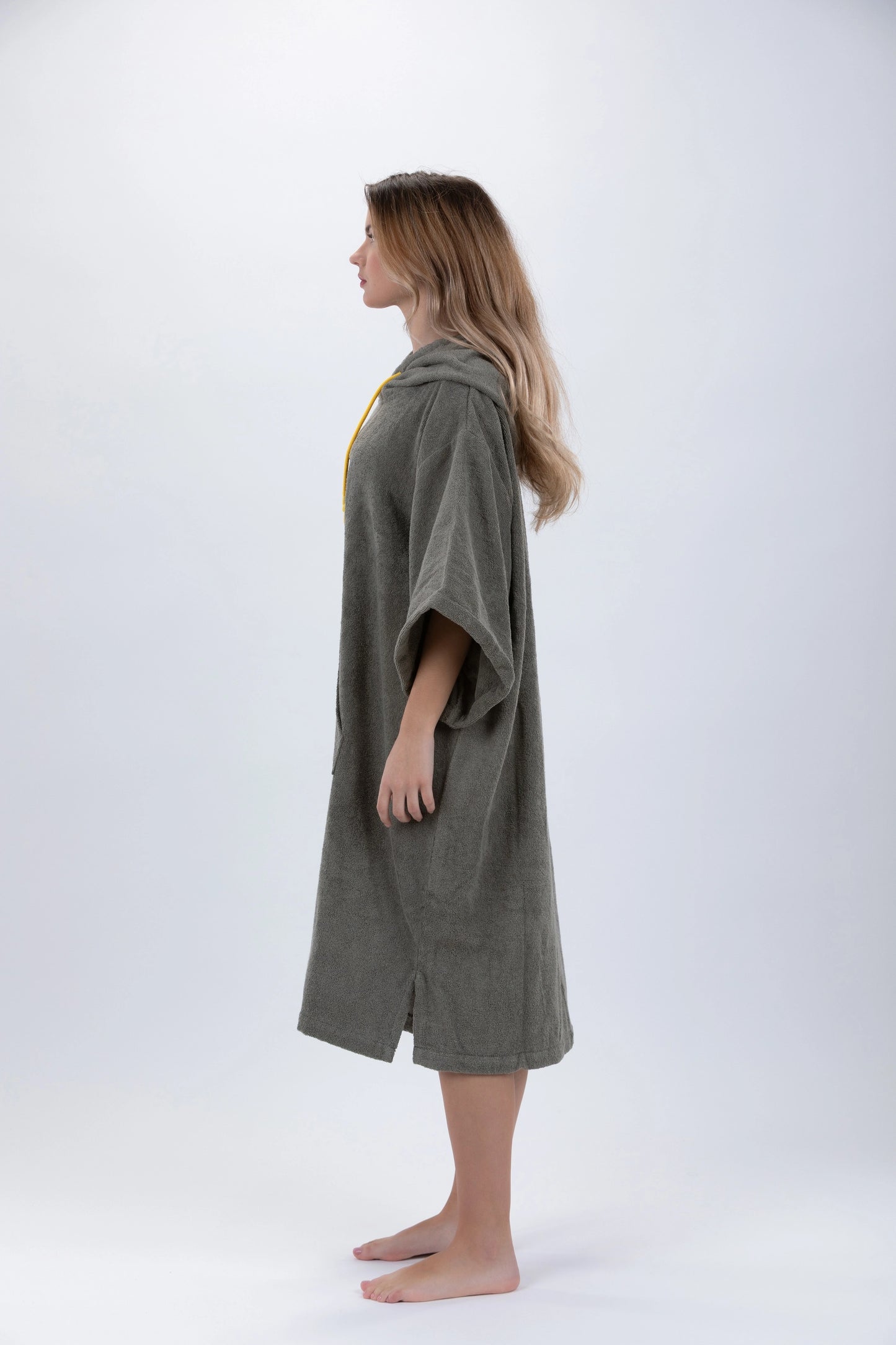 Poncho Surf Vert - Taille Unique - Coton - avec manches