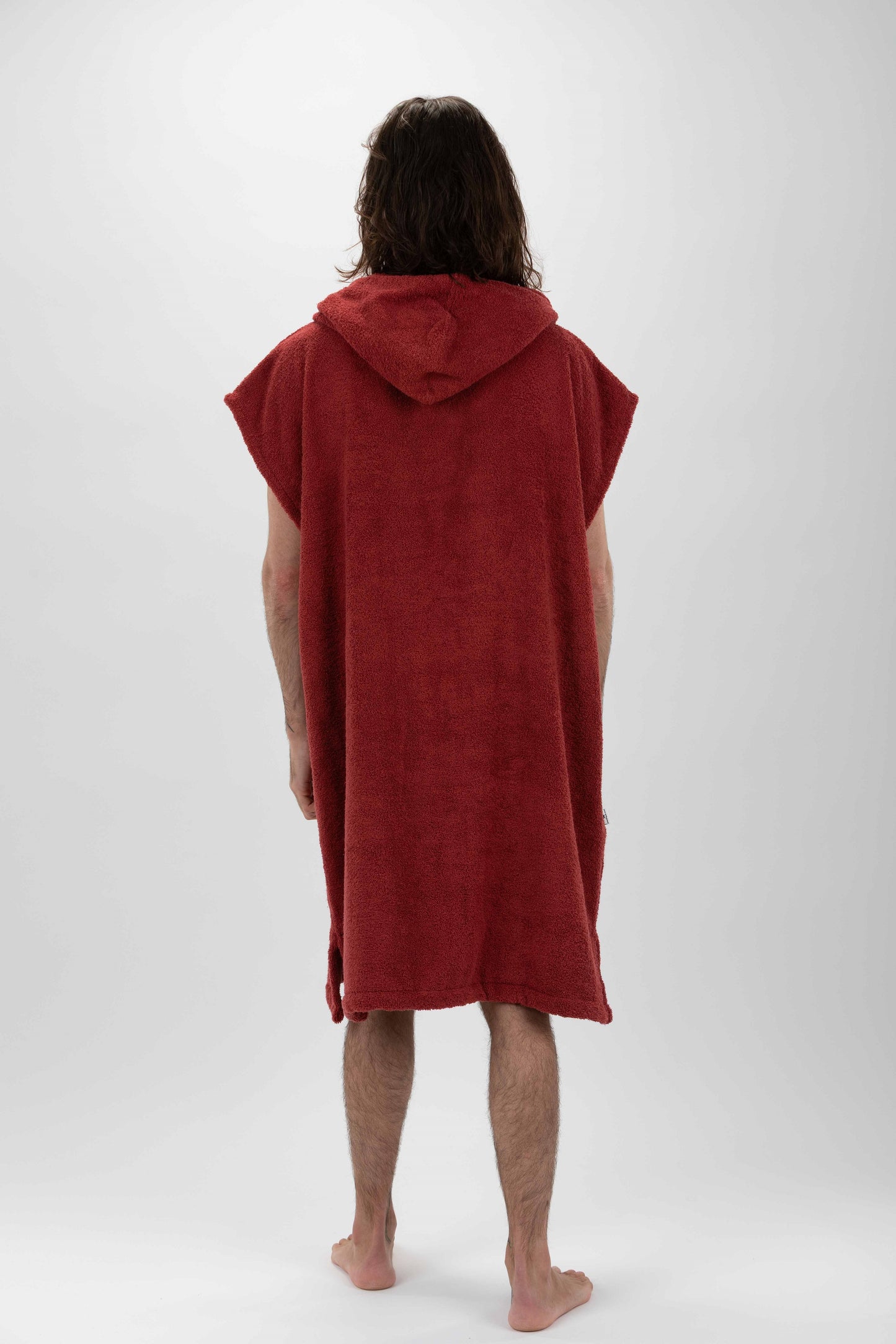 Poncho Surf Burdeos - Tamaño Ancho - Algodón - sin mangas