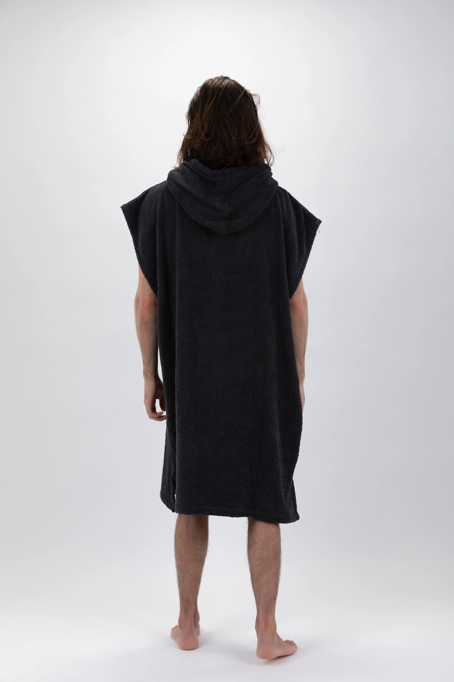 Dark Gray Surf Poncho - Large Size - Cotton - Sleeveless