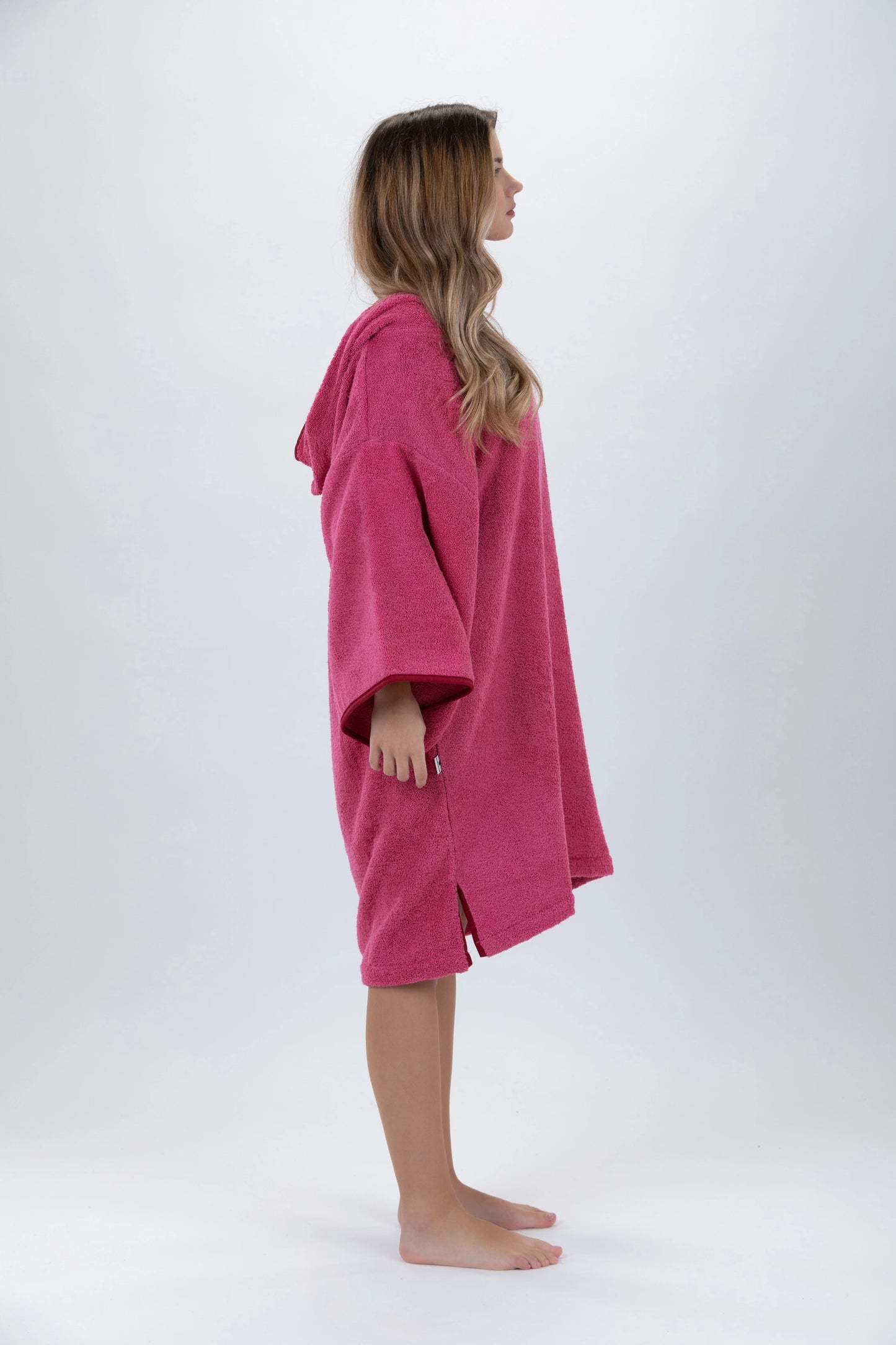 Pink Surf Poncho - One Size - Cotton - with sleeves