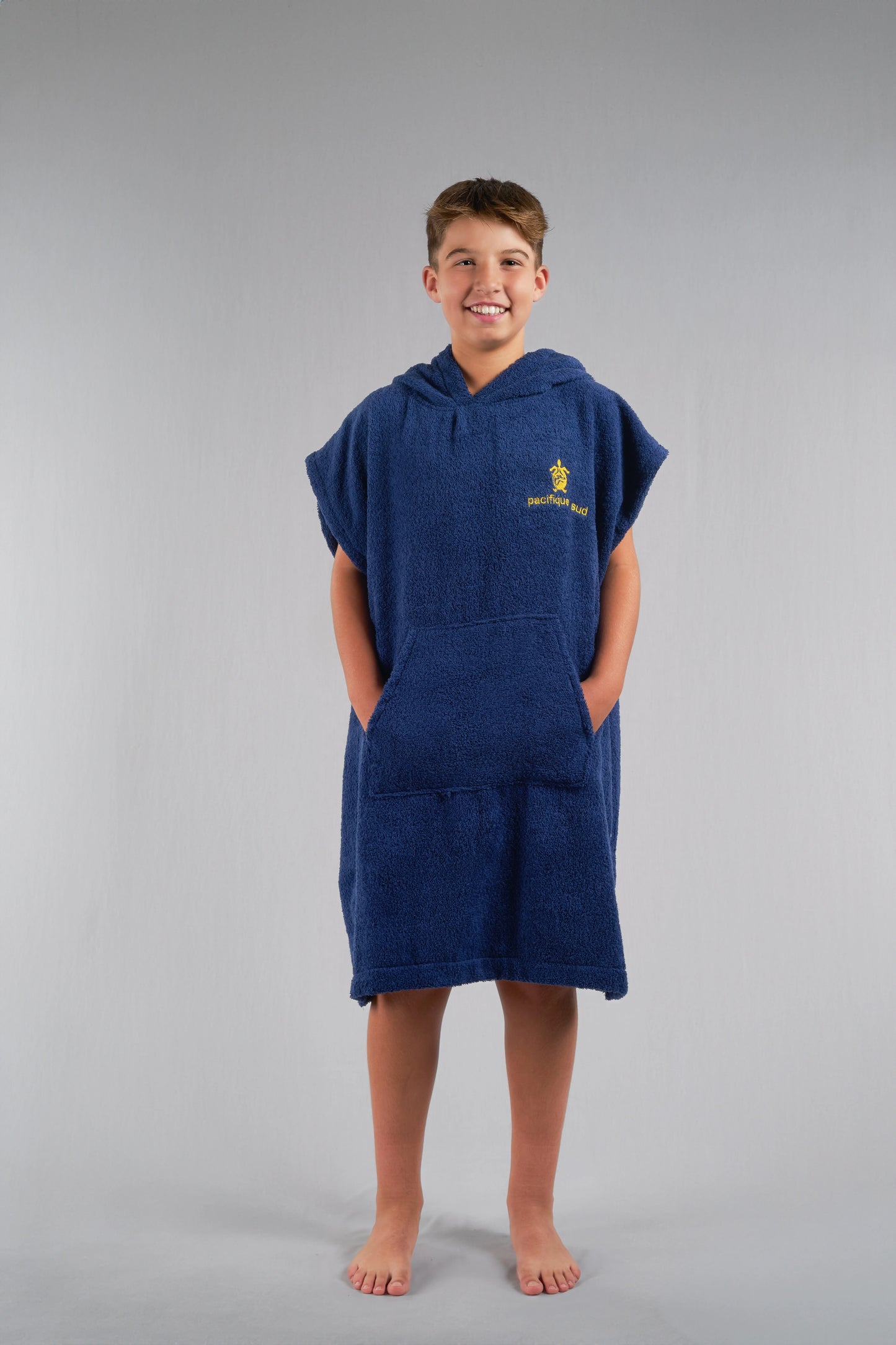 Poncho Surf Kids - Azul - Algodão - Sem Mangas