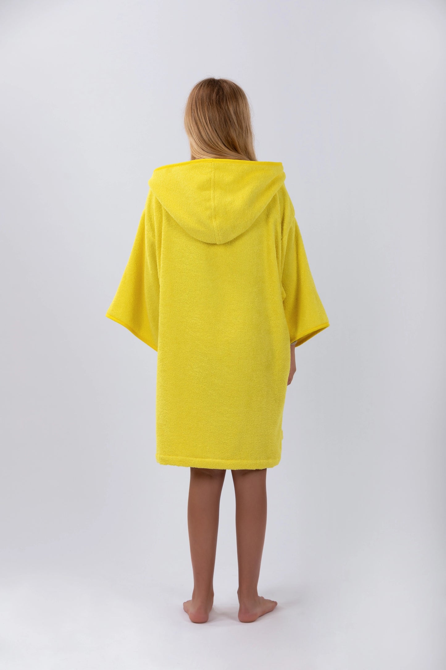 Poncho Surf Kids - Gelb - Baumwolle - Mit Ärmeln