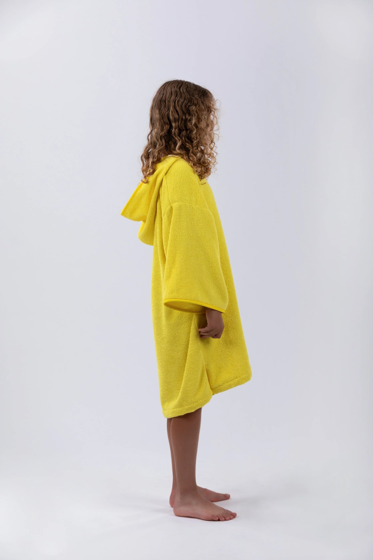 Poncho Surf Kids - Gelb - Baumwolle - Mit Ärmeln