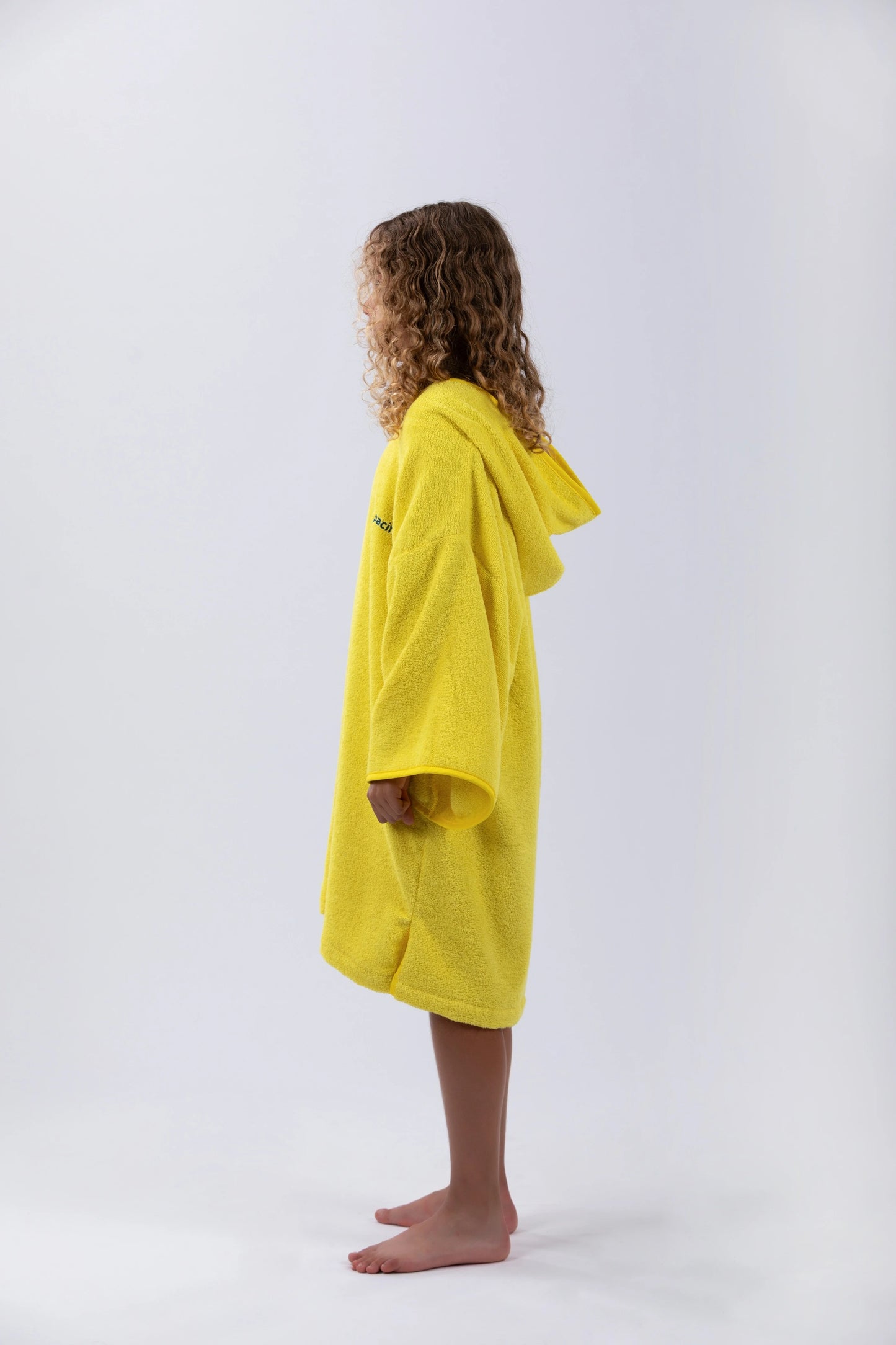 Poncho Surf Kids - Gelb - Baumwolle - Mit Ärmeln