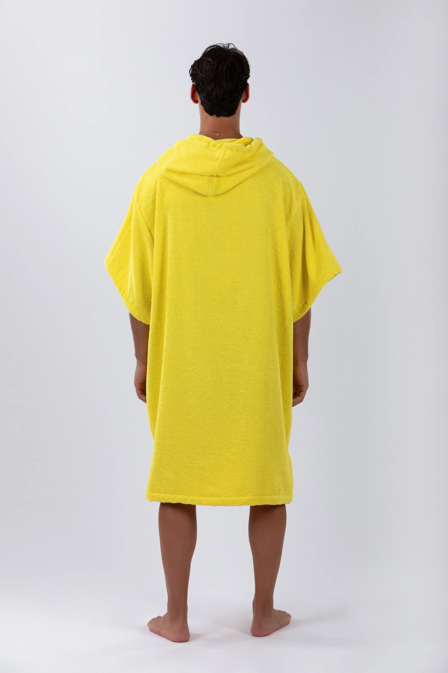 Surf Poncho Giallo - Taglia Unica - Cotone - con maniche
