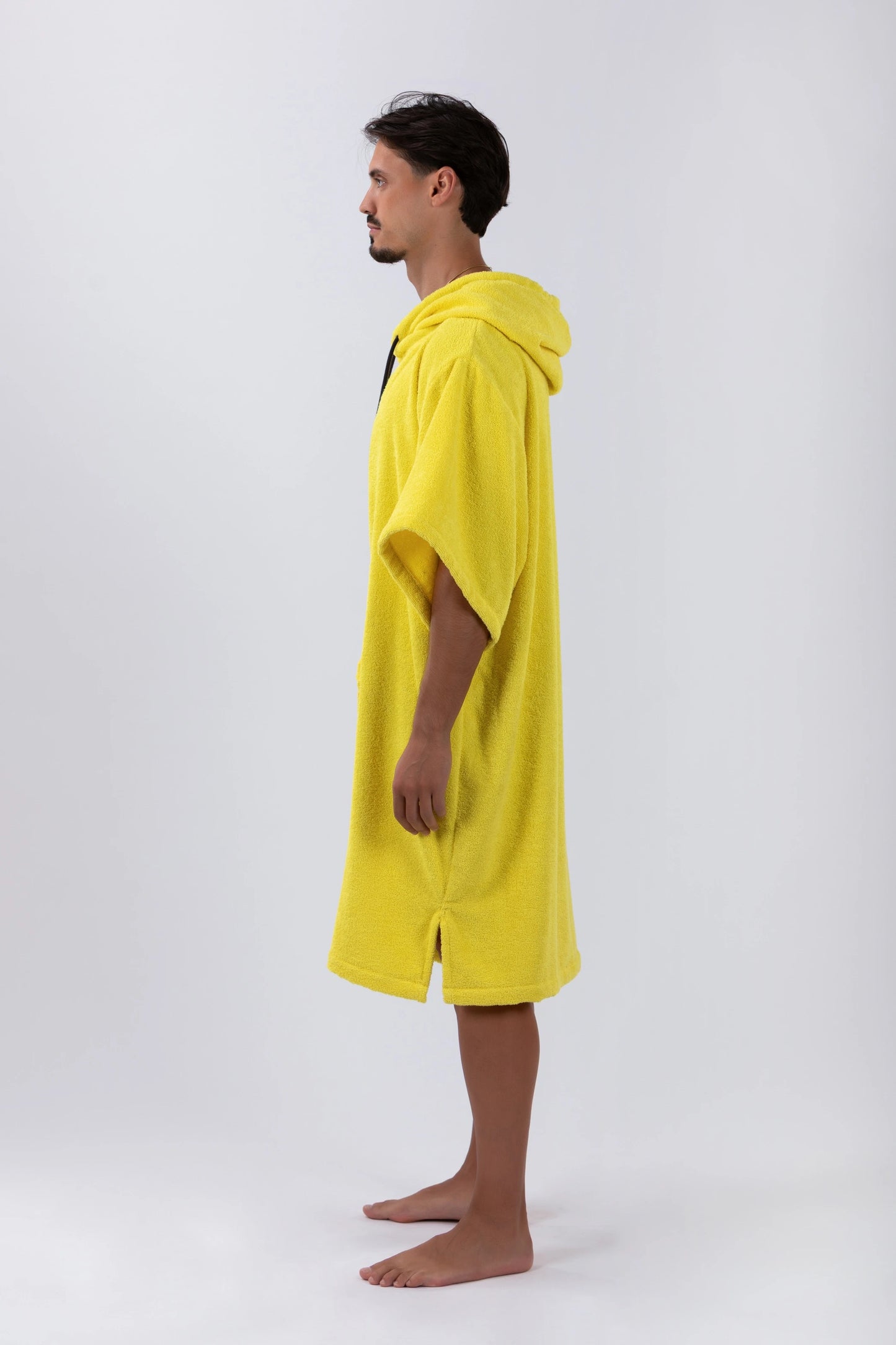 Surf Poncho Giallo - Taglia Unica - Cotone - con maniche