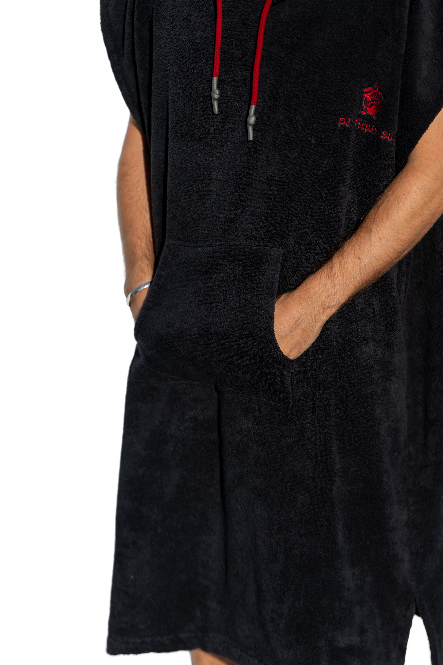  Poncho Surf Cinza Escuro sem mangas