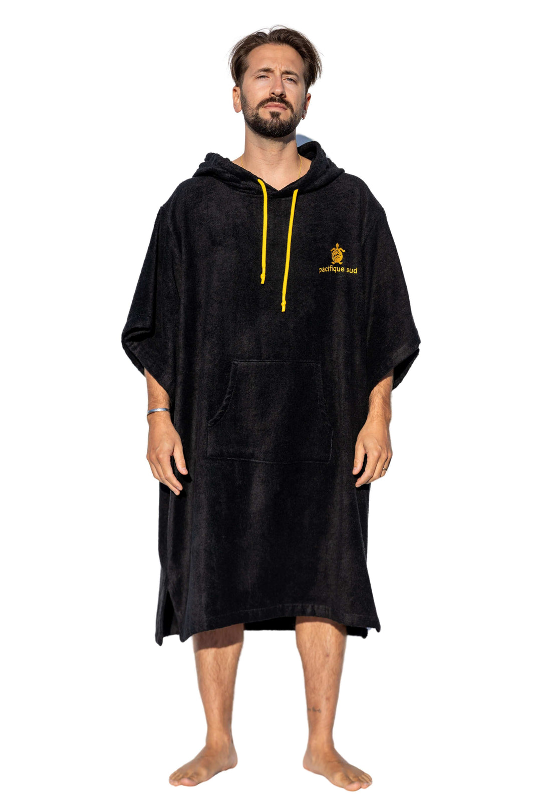 Pacifique Sud Surf Poncho - Baumwoll Handtuchrobe Mit Kapuze & Tasche